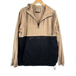 Dravus color black light weight 1/4 zip jacket tan black sz‎ L